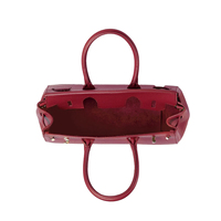 Sacs à main en cuir de veau grainé rouge personnalisés par l'usine, sacs fourre-tout en cuir véritable de haute qualité pour femmes, pour votre marque