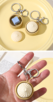 En gros Porte-clés Fidget en forme de Dumpling, Jouet Squishy à bouton-poussoir, Keycap avec son de commutation, Anti-stress
