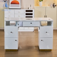Table de Manucure Professionnelle en MDF avec Rangement pour Technicien(ne) – Poste de Travail Individuel pour Salon de Manucure