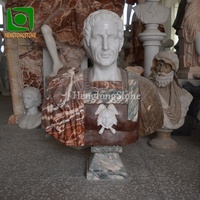 Décoration de bureau à domicile sculptée à la main en marbre naturel buste grec statue de figure célèbre