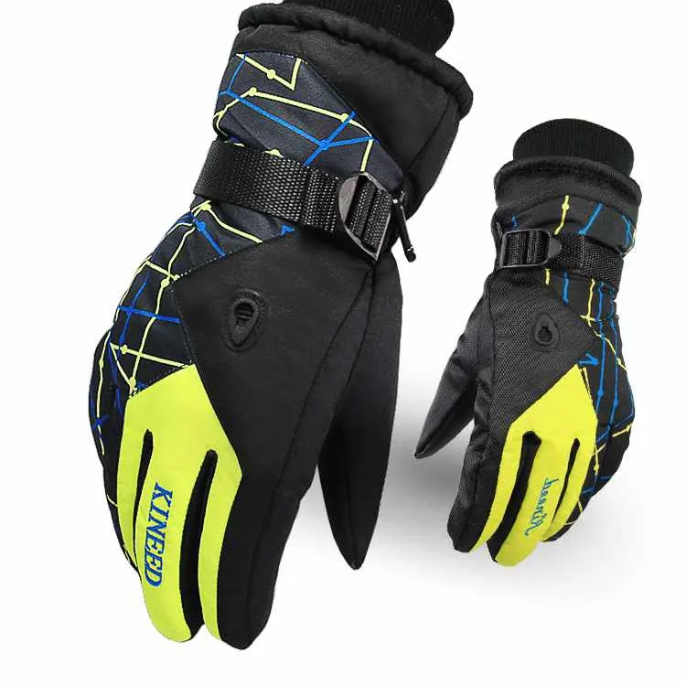 Winter Biker Handschoenen Waterdicht Vijf Vinger Hand Pu Palm Winter Rts Premium Hoge Kwaliteit