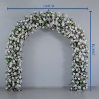 Premium Handgefertigte Weiße Seidenrosen-Blumengirlande mit Grünzeug für Hochzeitsbögen, Künstliche Blätterreihe für Garten, Zeremonien und Partydekoration
