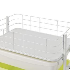 Multiscene 5 מגר פלסטיק מגר אחסון עגלה קיבולת גדולה עגלת אחסון שירות עגלת אחסון עם גדר גבוהה היקפית - Product Image 4