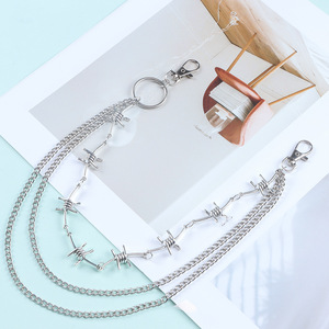 Chaîne de taille gothique à pointes métalliques, multi-couches, en alliage de zinc, accessoire de mode décontracté hip-hop pour hommes et femmes - Product Image 3