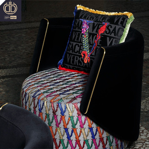 Fauteuil pivotant moderne en velours, mobilier de luxe Design moderne, idéal pour un salon - Product Image 2