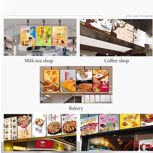 Custom Ultra Slim Tempered Glass Snap Frame Illuminated Poster Display Wall Mounted Billboard Menu LED Light <b>Box</b> 1000 Lumens for - Product Image 6