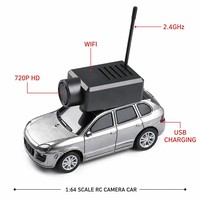 Voiture RC avec caméra 1:64, mini voiture RC télécommandée avec caméra, 2,4 GHz, 720P, WiFi, voiture jouet pour garçons, enfants, mini voiture électrique