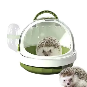 Petit transporteur pour animaux de compagnie avec mangeoire à eau Hamster <span class=keywords><strong>Cage</strong></span> de voyage pour cochon d'inde hérisson sac pour animaux de compagnie furet accessoires étui de voyage Portable - Product Image 1
