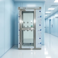 Douche à air en acier inoxydable pour salle blanche, usage industriel, monopersonnelle, à double soufflerie, pour le transport de marchandises