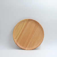 Assiette Circulaire en Bois de Luxe de Haute Qualité, Durable, Personnalisée pour Gâteaux Simples, Sushi, Utilisation en Cuisine, Respectueuse de l'Environnement
