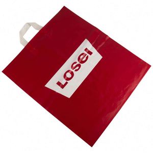 Sacs en plastique personnalisés à la mode, sacs de shopping recyclables en PE avec poignée - Product Image 6
