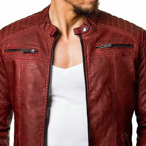 Custom Fashion High Quality Motorcycle <b>Jacket</b> for Men Manufacturer Custom Logo Men'<b>s</b> Fashion Leather <b>Jacket</b> - Product Image 3