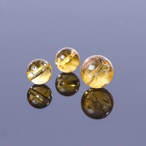 Natural Asestera amarillo suelto redondo DIY Cadena de cuentas individuales accesorios de joyería de cristal cuentas - Product Image 2