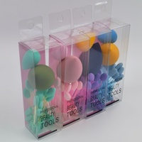 Lot de 17 éponges applicatrices de fard à paupières en polyuréthane hydrophile – Outils de maquillage en forme de goutte d'eau et de gourde olive – Taille moyenne