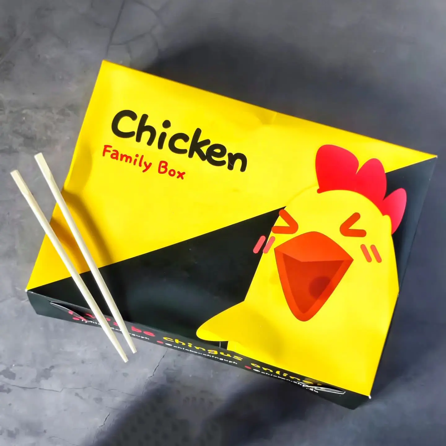 Eco-Friendly Delivery Fried Chicken Box Fast Food Packaging With 4 Grid Containers For Fried Chicken Wing Packaging