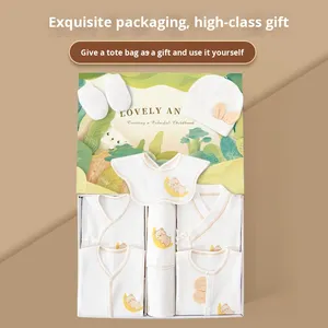 Conjunto de regalo de ropa de algodón puro <span class=keywords><strong>para</strong></span> recién <span class=keywords><strong>nacidos</strong></span>, colección de bebé de luna llena <span class=keywords><strong>para</strong></span> Clase de verano, caja de regalo de ropa de bebé <span class=keywords><strong>para</strong></span> reuniones - Product Image 4