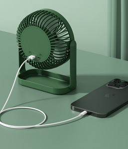 Nouveau ventilateur de bureau mini portable rechargeable avec veilleuse - Product Image 6