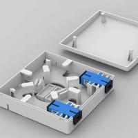 Caja de Terminación de Fibra Óptica para Red FTTH Eomkey EK0601-2C, 2 Puertos, Adaptador SC/LC, Compacta para Interiores