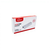 Agrafeuse de bureau en métal argenté HUACHI avec fil de calibre 24 AWG, agrafes de 24/8 mm, largeur de la couronne de 12,6 mm, longueur des pattes de 8 mm