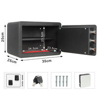 Hochwertiger Counter Safe mit tragbarem Pin Lock Geld-und Telefon-Timer Gut für die Aufbewahrung von Bargeld und Telefon