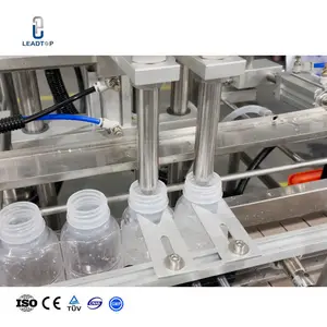 Automatic 1000bph Mini Piston 2 2 Head Honey Solution Liquid Jar Filling Capping Labeling Machine Line
