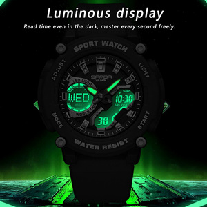 Reloj Deportivo Multifuncional SANDA 3374, Reloj Luminoso a Prueba de Agua con Pantalla Multifunción, Reloj de Pulsera Creativo con Pantalla Dual Estéreo - Product Image 2