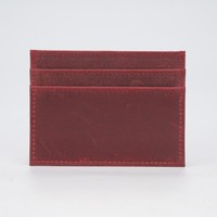 Dompet penyimpan kartu kredit pria, dompet kulit asli Anti penghalang RFID, pemegang kartu kredit kustom
