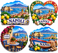 YIWU BaiWen Promotion Vente en gros Personnalisé Impression machine Italie Naples Résine 3D Aimant de réfrigérateur touristique Cadeau souvenir