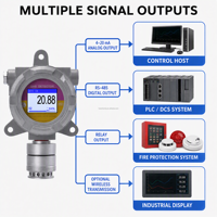 Detektor Gas Amonia NH3 Tahan Ledakan dengan Sensor Elektrokimia 4-20mA RS485 IP65 Alarm Gas Industri.