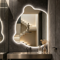 Vente directe usine : Miroir de salle de bain intelligent à LED, miroir de maquillage mural à luminosité réglable, idéal pour projets hôteliers (OEM/ODM)