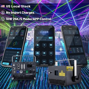 USA Kho Miễn Phí Vận Chuyển Ứng Dụng Điện Thoại Điều Khiển Công Suất Cao 10W Đầy Đủ Màu Sắc 3D Hoạt Hình Ánh Sáng <span class=keywords><strong>Laser</strong></span> Chiếu - Product Image 1