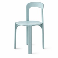 Chaise de salle à manger en plastique nordique, chaise empilable à dossier arqué coloré pour la cuisine et la maison