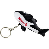 Boules anti-stress Orca en PU avec porte-clés, logo personnalisé, promotionnelles, en mousse souple, pour soulager l'anxiété, cadeau anti-stress, à offrir