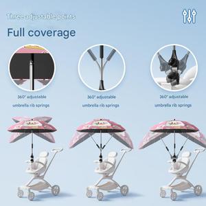 Pare-soleil universel pour <span class=keywords><strong>tricycle</strong></span> et poussette, motif floral, résistant aux UV, en tissu nylon 190T pour la protection solaire des enfants - Product Image 2