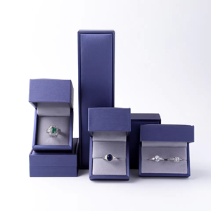 Wholesale New Brushed PU Leather Rectangular Jewelry <b>Gift</b> <b>Box</b> Customizable Logo for Bracelet Pendant Necklace Ring <b>Earring</b> - Product Image 3