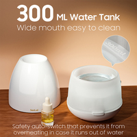 Humidificateur d'air portable électrique blanc en gros, mini 300 ml, diffuseur d'arômes ultrasonique avec lumière pour bureau, maison, grande pièce