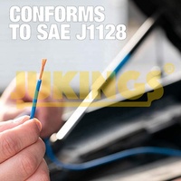 Cable de Cobre Automotriz Trenzado de Calibre 16 para Camiones, Motocicletas, Autocaravanas, Uso General, 100 Pies, Aislamiento de PVC Amarillo, RoHS