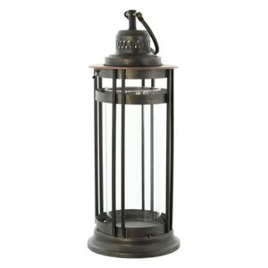 Farmhouse Decorative Metal Lantern for Home Living Room Entryway and <b>Fireplace</b> <b>Mantel</b> Display - Product Image 2