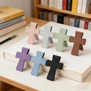 Wholesale PU Leather Concise Magnetic <b>Bookmark</b> for Textbooks Fashion Notebook Clip Magnet Durable <b>Bookmark</b> Gift for Read Lovers - Product Image 1