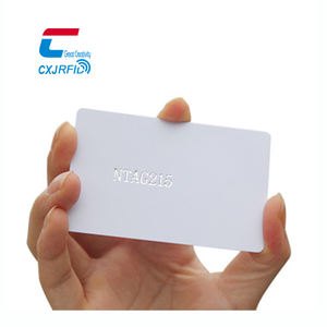 Carte intelligente RFID NFC en PVC vierge imprimable personnalisée NTAG213 NTAG216 pour usage hôtelier Impression CMYK Surface mate/brillante/givrée - Product Image 1