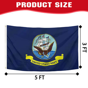 ธงกองทัพเรือสหรัฐอเมริกา ขนาด 3x5 ฟุต พร้อมตราประทับอย่างเป็นทางการ USN ธงสีน้ำเงิน ผลิตจากโพลีเอสเตอร์คุณภาพสูง เหมาะสำหรับเป็นของขวัญเพื่อแสดงความขอบคุณแก่ทหารผ่านศึก - Product Image 2