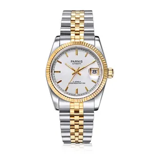 Jam Tangan Pria Otomatis Parnis 36MM Casing Perak Model Terbaru Wanita Bahan Stainless Steel - Product Image 1