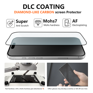 Protector de Pantalla de Vidrio Templado con Revestimiento de Carbono Tipo Diamante 9H 2.5D Anti-Rayones para iPhone 17 18 Pro Max Air - Product Image 4