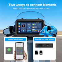 Navigateur GPS pour moto 4G universel avec système Android 6 pouces, DVR portable IP67, TPMS sans fil, Android Auto et CarPlay