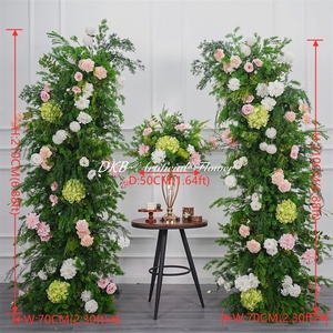 Arco Floreale DKB per Matrimoni, Decorazione per Sfondo a Tema Foresta Verde, Arco con Fiori Artificiali e Piante - Product Image 2