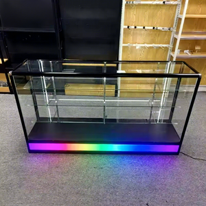 Vitrine d'exposition pour magasin de détail, vitrine d'exposition avec éclairage, vitrine d'angle, comptoir en verre pour magasin de tabac - Product Image 6