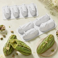 Grensoverschrijdende multi-compartimenten pistache fruitnootvormige geometrische mousse Franse dessert siliconen cake van voedingskwaliteit