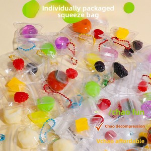 Wholesale Mini Fruits Squeeze Toy Cute Soft Stress Anxiety Relief Squishy Toy Pendant PVC <b>Pack</b> Sensory <b>Fidget</b> Bag Charm - Product Image 6
