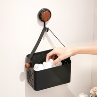 Caja de Almacenamiento de Plástico para Drenaje, Montaje en Pared sin Taladro, Ecológica, Impermeable, Minimalista, para Colgar en el Armario o Baño, para Productos de Cuidado de la Piel