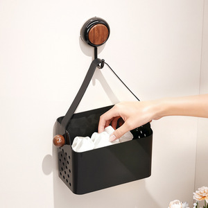 Boîte de rangement murale en plastique sans perçage, écologique, étanche, minimaliste, à suspendre pour la salle de bain et la garde-robe, pour produits de soin de la peau - Product Image 4